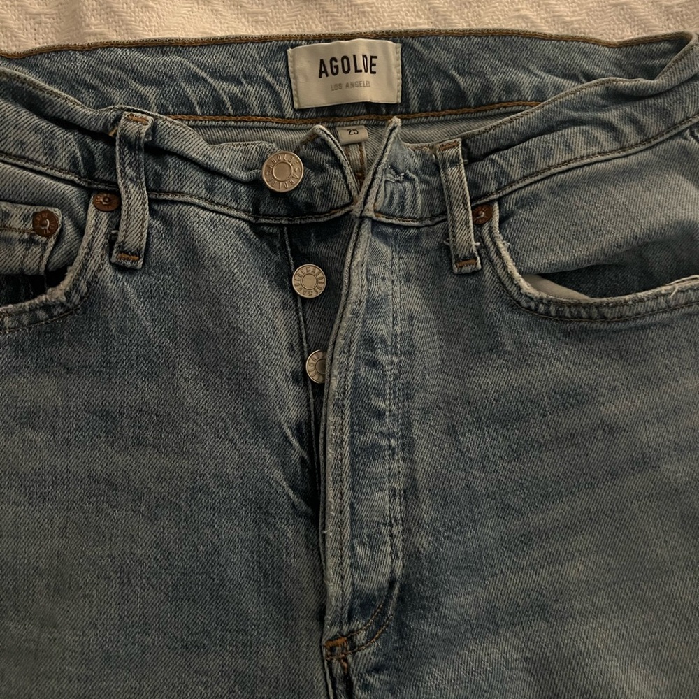 Agolde Sky Blue Women's Skinny Ankle jeans 25 - Picture 8 of 9